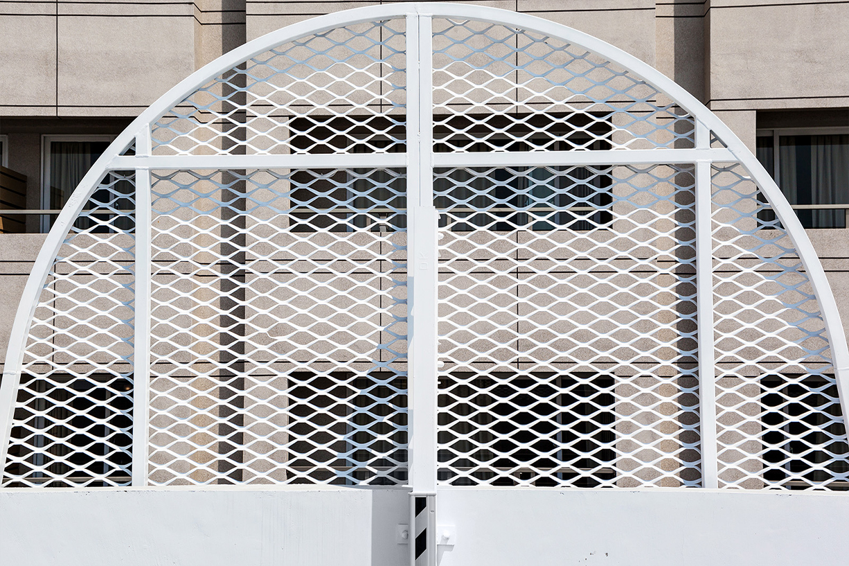 Expanded Metal On Parking Lot Façade