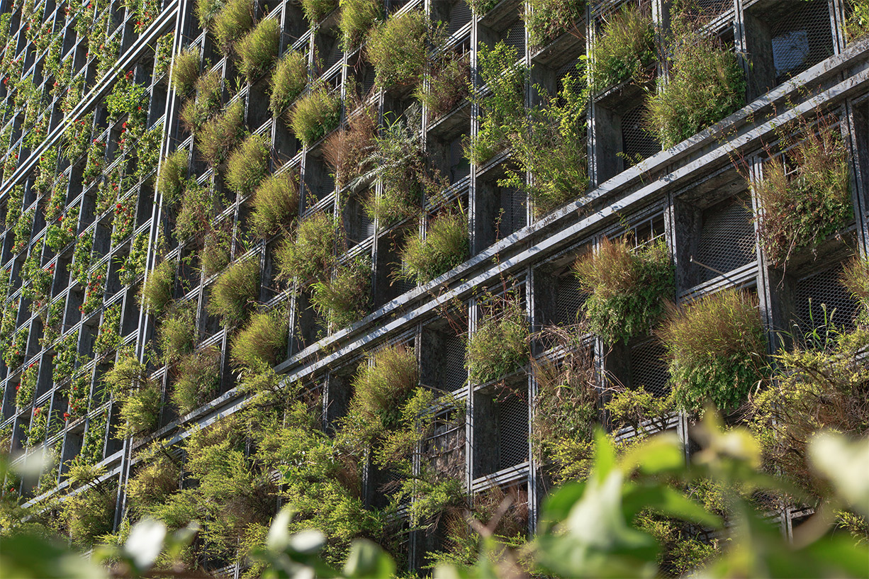 Green Facade in Shin Kong Mitsukoshi Department Store