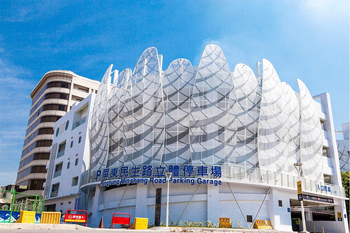 City Parking Lot Façade