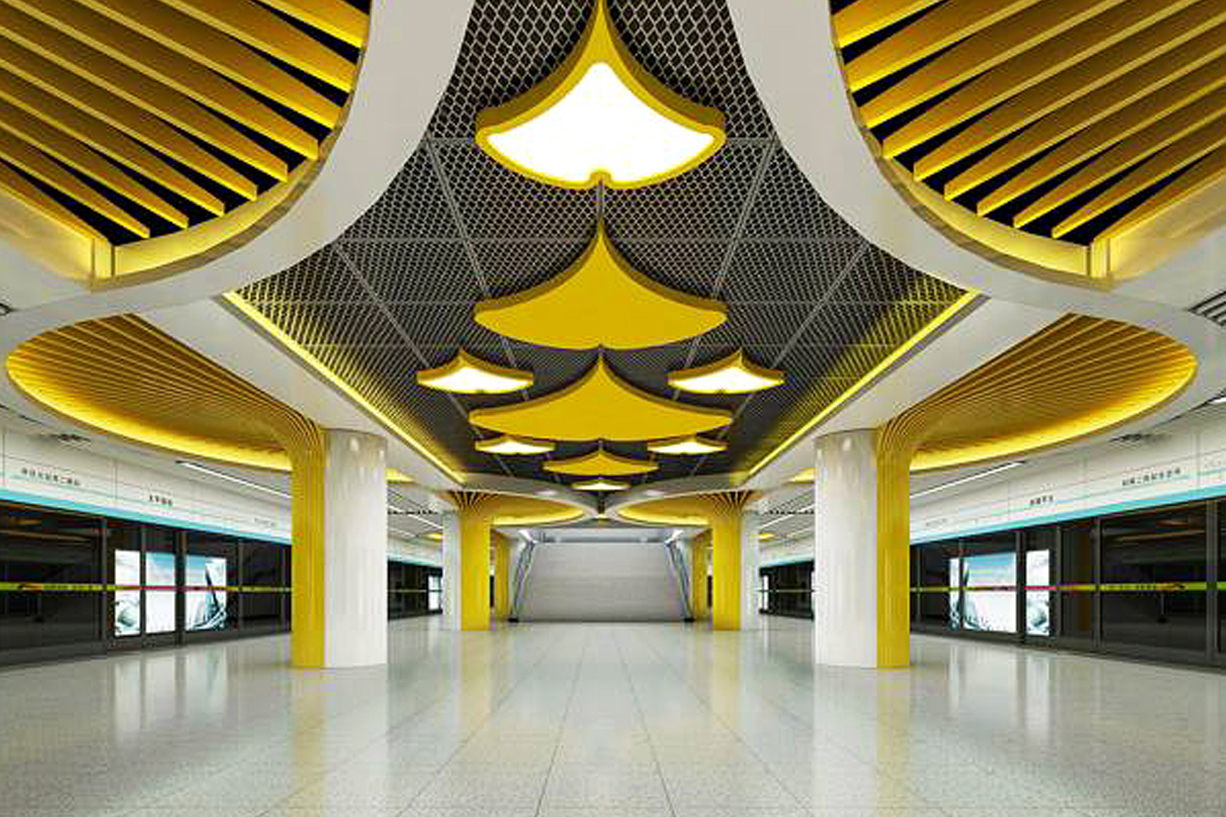 Chengdu Metro Ceiling Metal Mesh