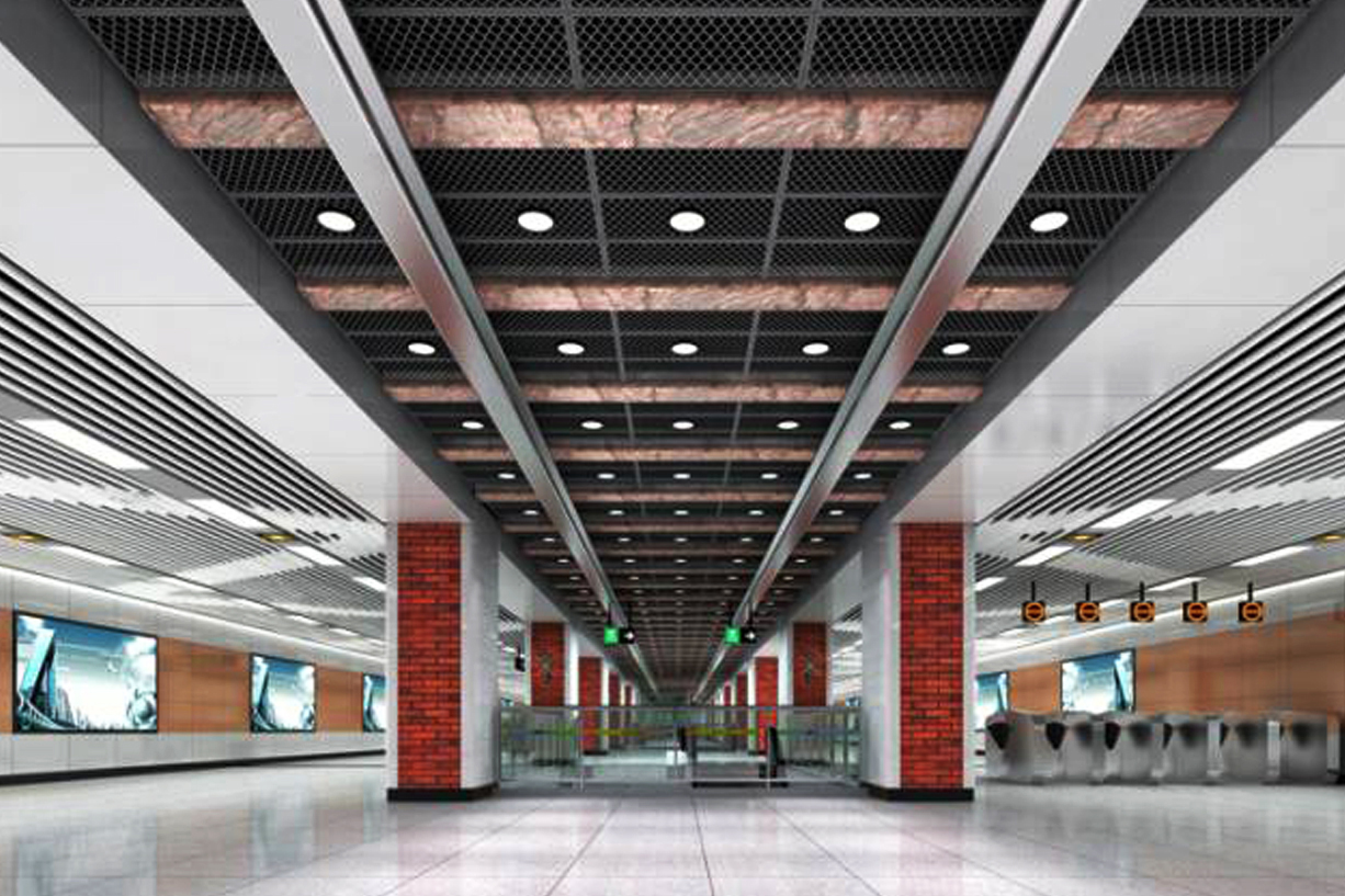 Chengdu Metro Ceiling Metal Mesh