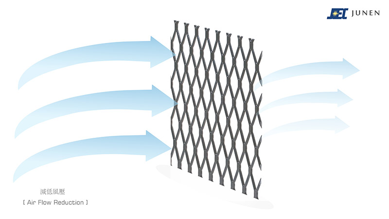 Architectural Metal Wire Mesh - Air Flow Reduction Architectural Metal Wire Mesh - Air Flow Reduction